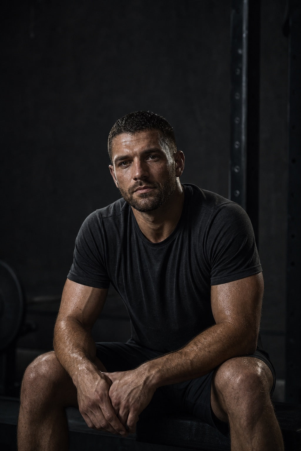 An athlete resting after a training session