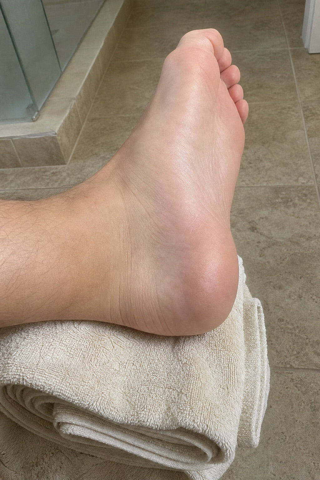 Smooth, recovered heel after the soaks