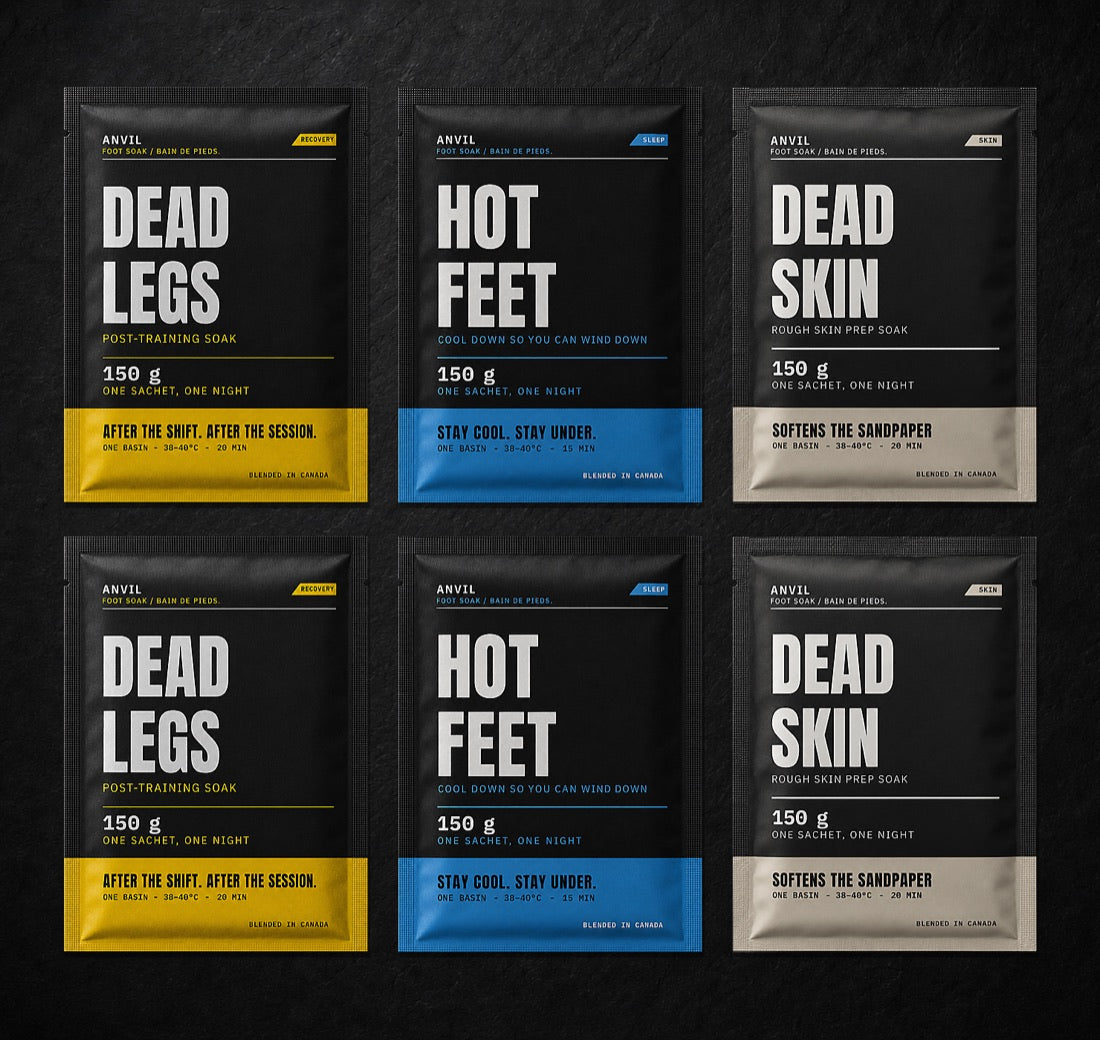 The ANVIL Six-Pack: six recovery, sleep and skin soak sachets